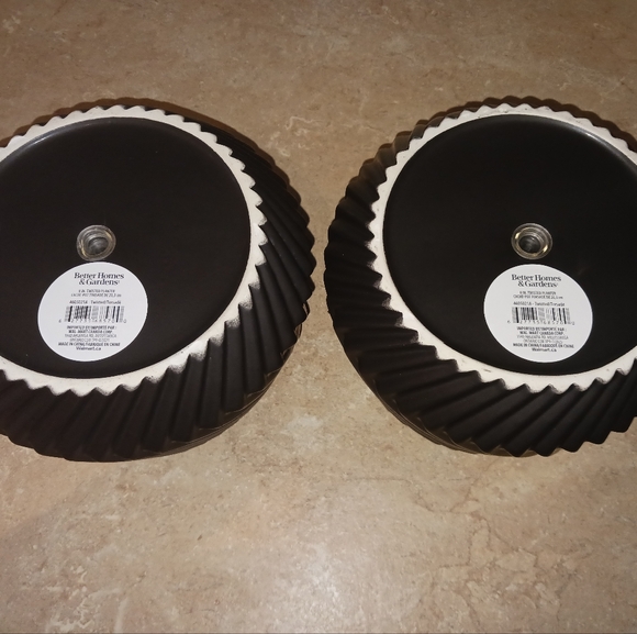 Brand New 2 Pack Matte Black Stylish Planters - Picture 4 of 9